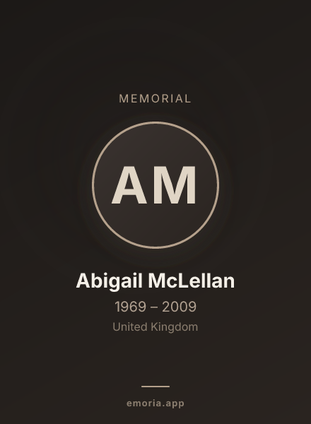 Memorial portrait of Abigail McLellan