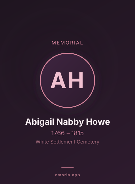 Memorial portrait of Abigail Nabby Howe