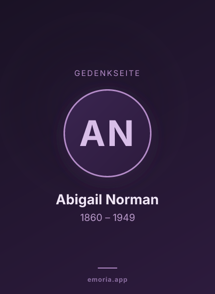 Gedenkportrait von Abigail Norman
