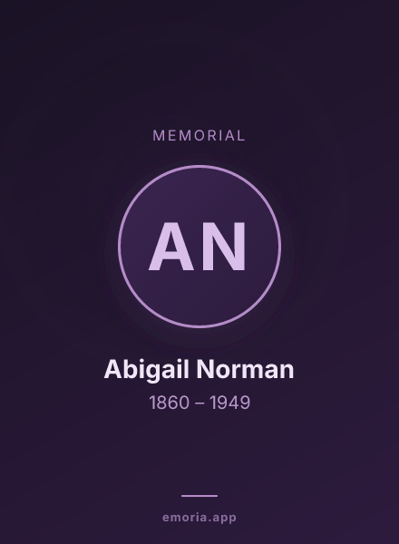 Memorial portrait of Abigail Norman