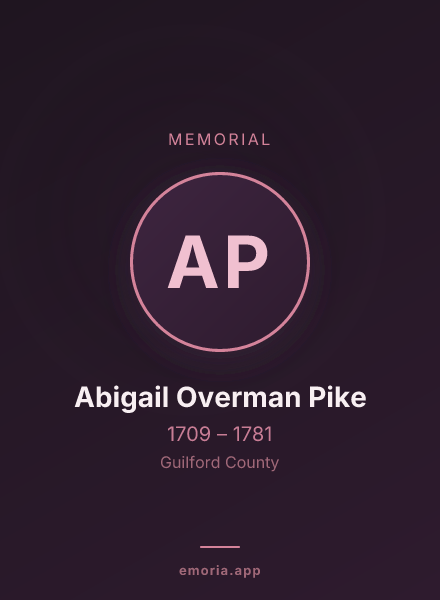Memorial portrait of Abigail Overman Pike