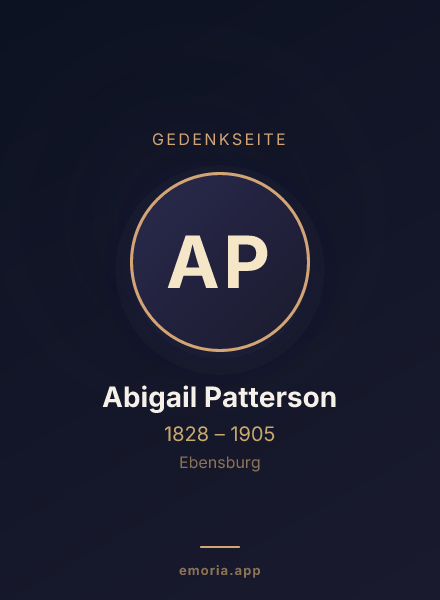 Gedenkportrait von Abigail Patterson