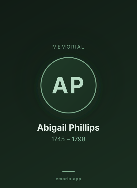 Memorial portrait of Abigail Phillips