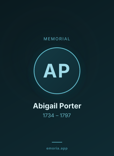 Memorial portrait of Abigail Porter