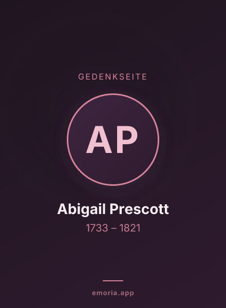Gedenkportrait von Abigail Prescott