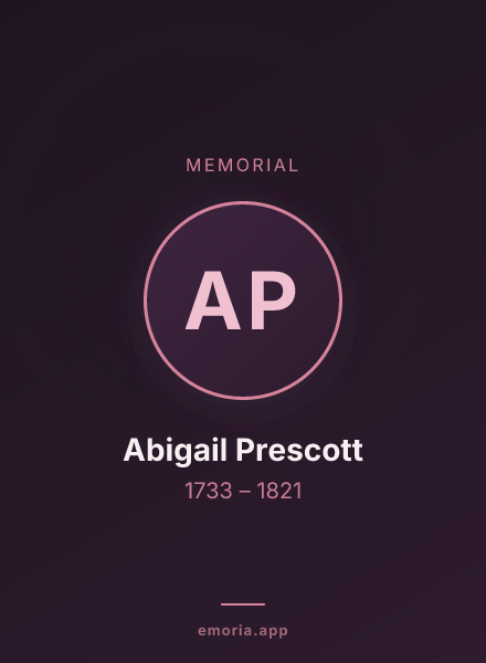 Memorial portrait of Abigail Prescott
