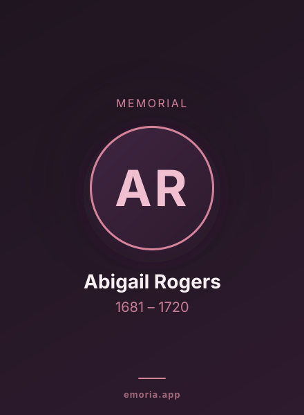 Memorial portrait of Abigail Rogers