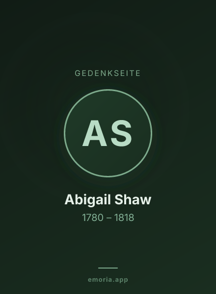 Gedenkportrait von Abigail Shaw