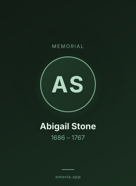 Memorial portrait of Abigail Stone