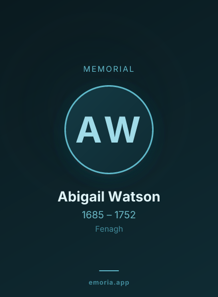 Memorial portrait of Abigail Watson