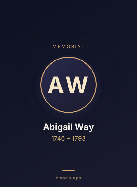 Memorial portrait of Abigail Way