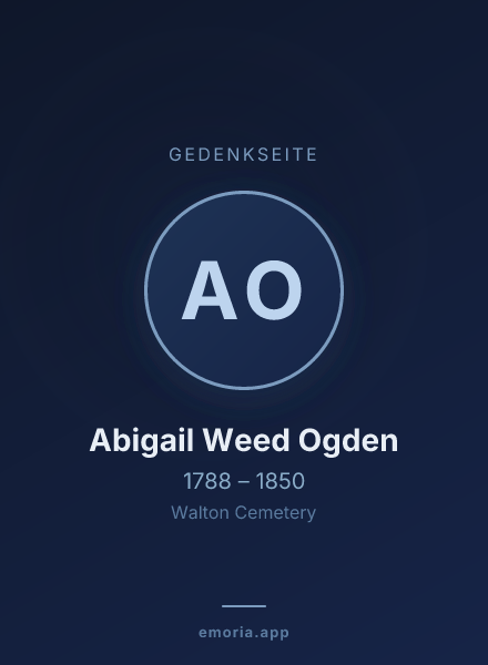 Gedenkportrait von Abigail Weed Ogden