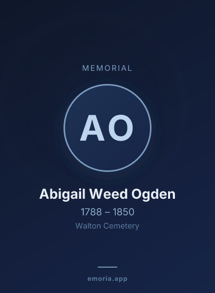Memorial portrait of Abigail Weed Ogden
