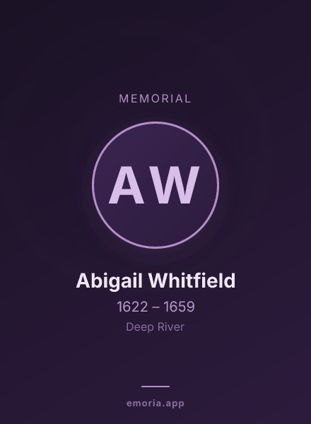 Memorial portrait of Abigail Whitfield