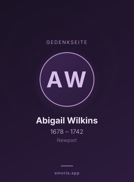 Gedenkportrait von Abigail Wilkins