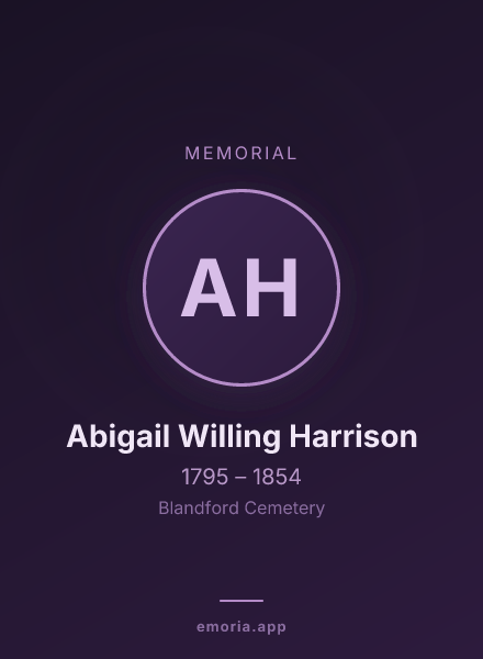 Memorial portrait of Abigail Willing Harrison