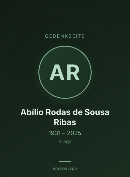 Gedenkportrait von Abílio Rodas de Sousa Ribas