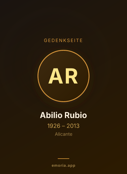Gedenkportrait von Abilio Rubio