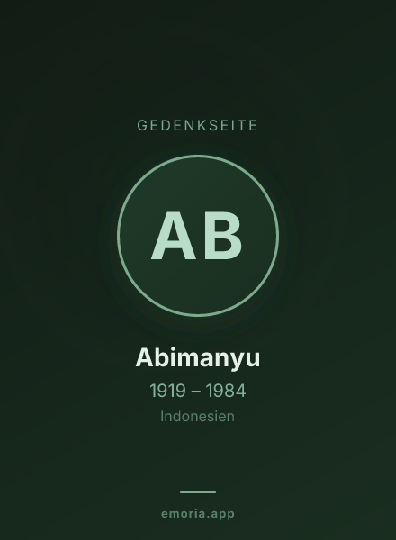 Gedenkportrait von Abimanyu