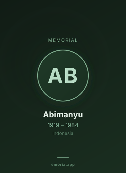 Memorial portrait of Abimanyu
