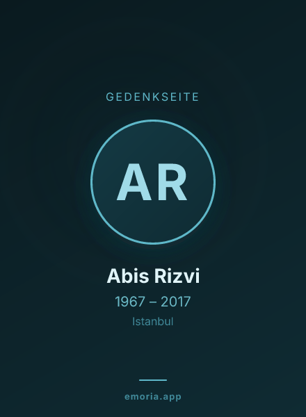 Gedenkportrait von Abis Rizvi