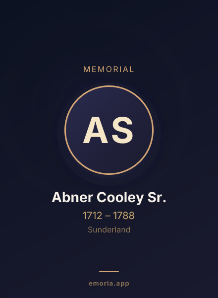 Memorial portrait of Abner Cooley Sr.