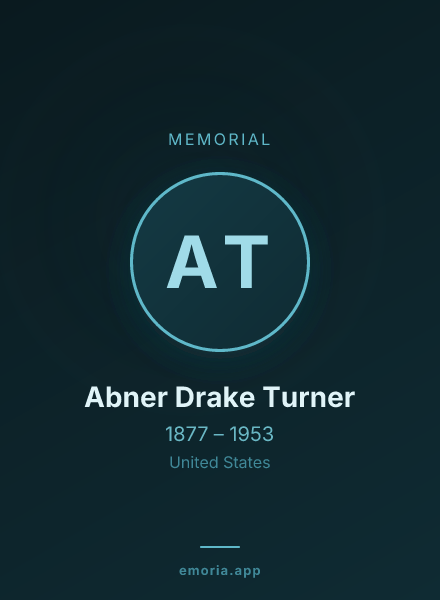 Memorial portrait of Abner Drake Turner
