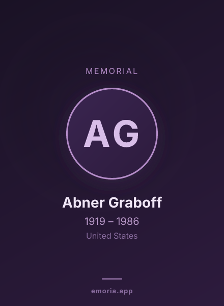 Memorial portrait of Abner Graboff