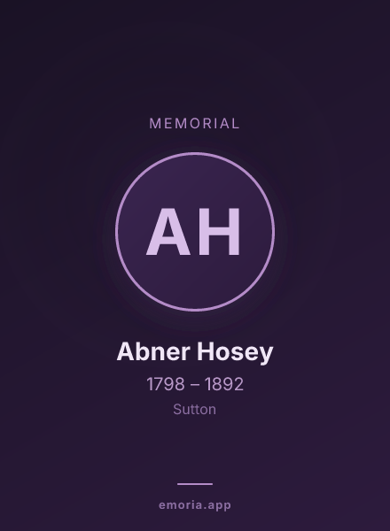 Memorial portrait of Abner Hosey