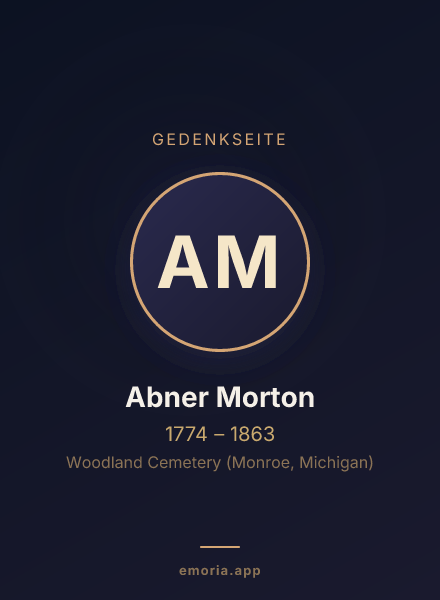 Gedenkportrait von Abner Morton