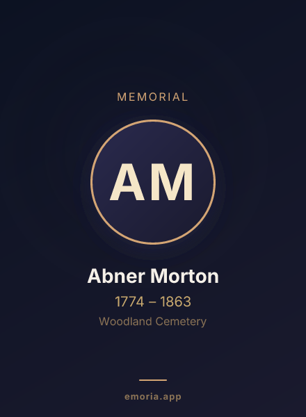 Memorial portrait of Abner Morton