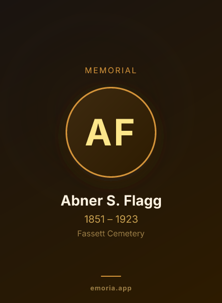 Memorial portrait of Abner S. Flagg