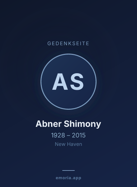 Gedenkportrait von Abner Shimony