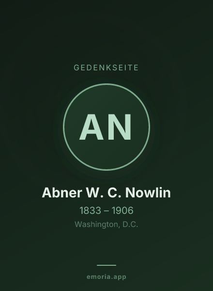 Gedenkportrait von Abner W. C. Nowlin