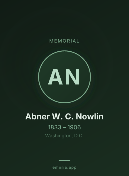 Memorial portrait of Abner W. C. Nowlin