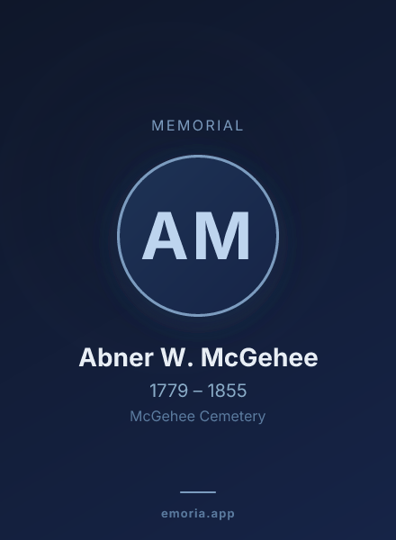 Memorial portrait of Abner W. McGehee