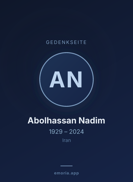 Gedenkportrait von Abolhassan Nadim