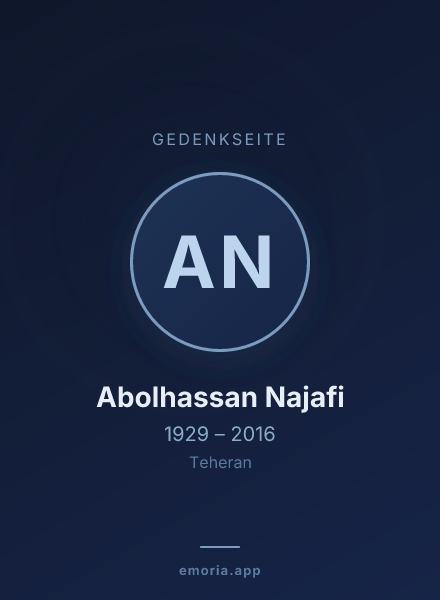 Gedenkportrait von Abolhassan Najafi