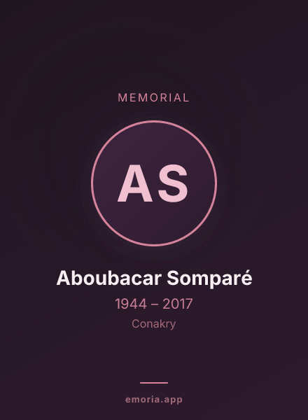 Memorial portrait of Aboubacar Somparé