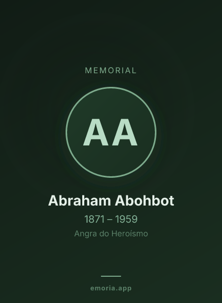 Memorial portrait of Abraham Abohbot