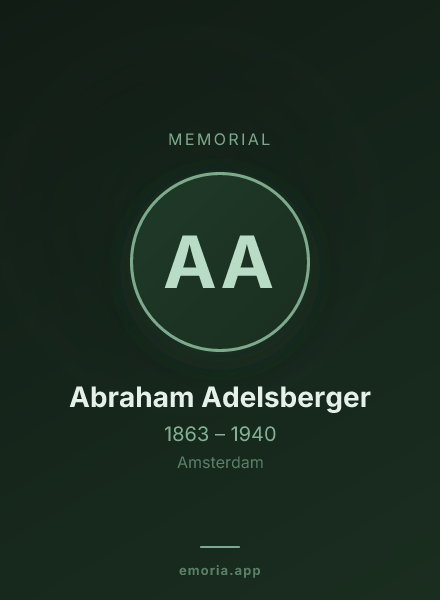 Memorial portrait of Abraham Adelsberger