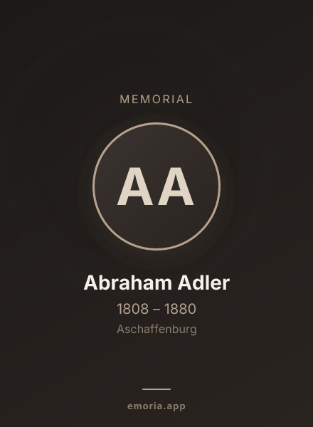 Memorial portrait of Abraham Adler