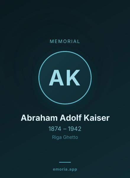 Memorial portrait of Abraham Adolf Kaiser