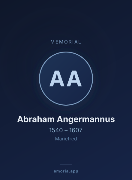 Memorial portrait of Abraham Angermannus