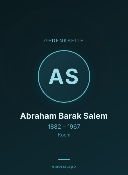 Gedenkportrait von Abraham Barak Salem