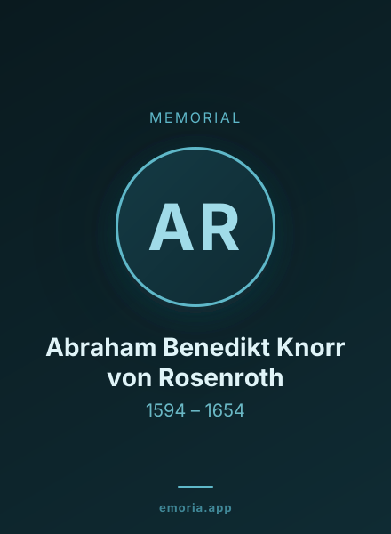Memorial portrait of Abraham Benedikt Knorr von Rosenroth