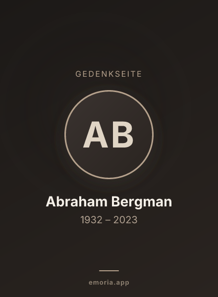 Gedenkportrait von Abraham Bergman