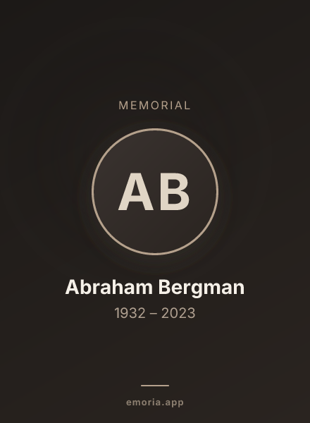 Memorial portrait of Abraham Bergman