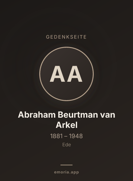 Gedenkportrait von Abraham Beurtman van Arkel