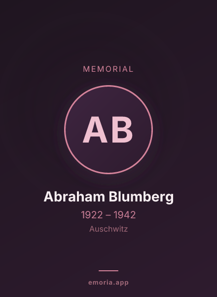 Memorial portrait of Abraham Blumberg